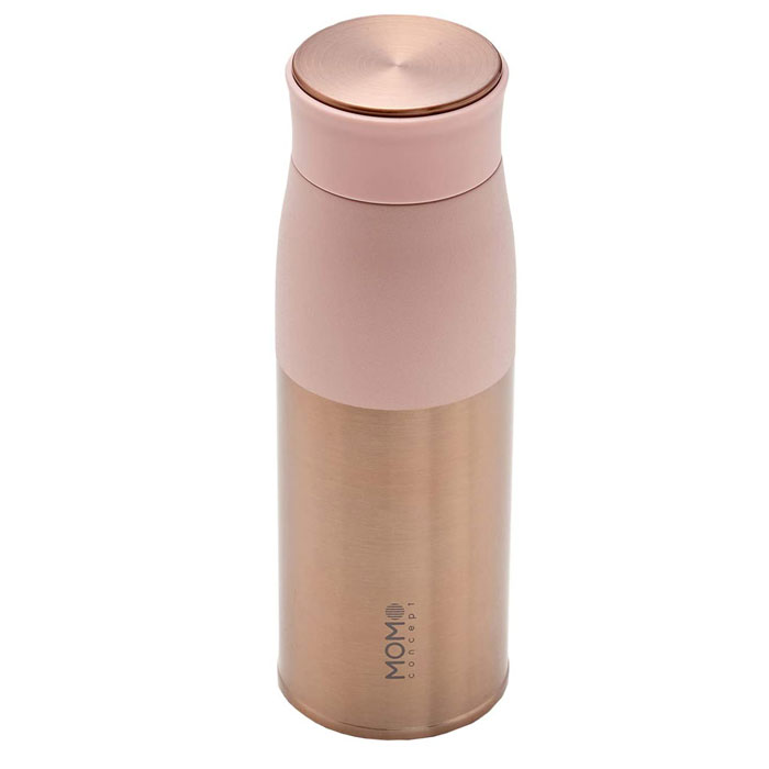 ルピナス タンブラー 400ml モモコンセプト 真空断熱 保温 保冷 MOMO concept 百麦【水筒 マグボトル 魔法瓶 真空二重構造 ステンレスボトル 直飲み ランチグッズ ピンクゴールド】 ピンクムース
